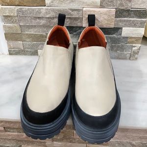 Free People Romy Lug Sole Loafers Ivory Size 38